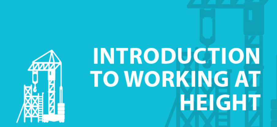 Introduction to Working at Height title infographic 