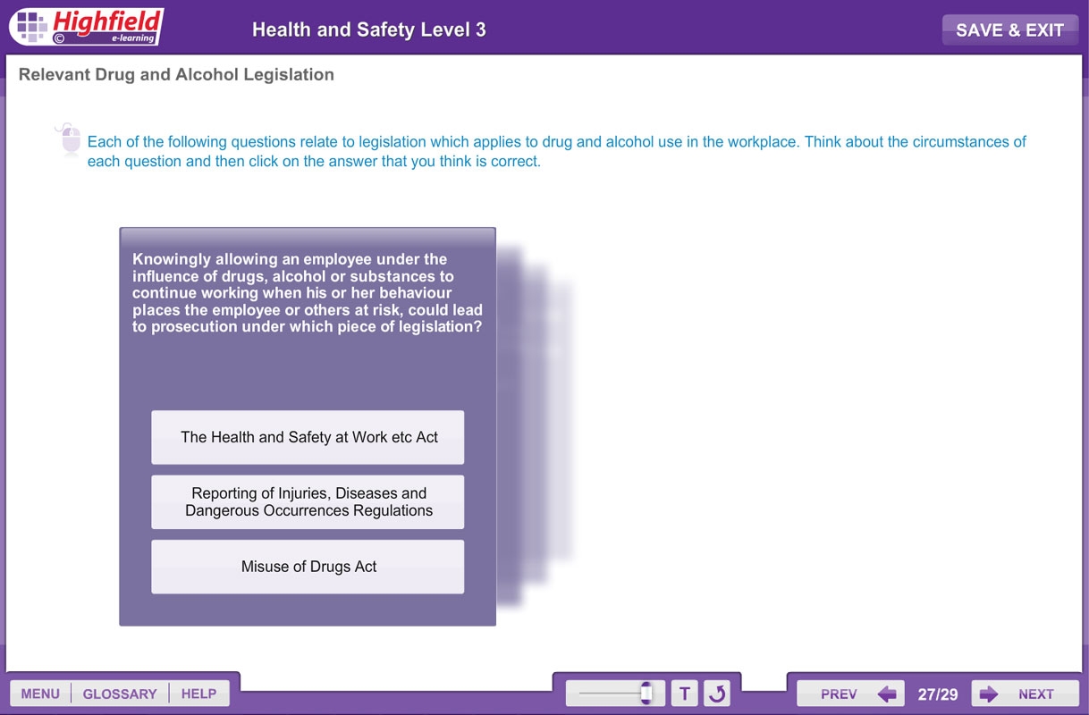 Health & Safety Level 3 | Highfield e-learning