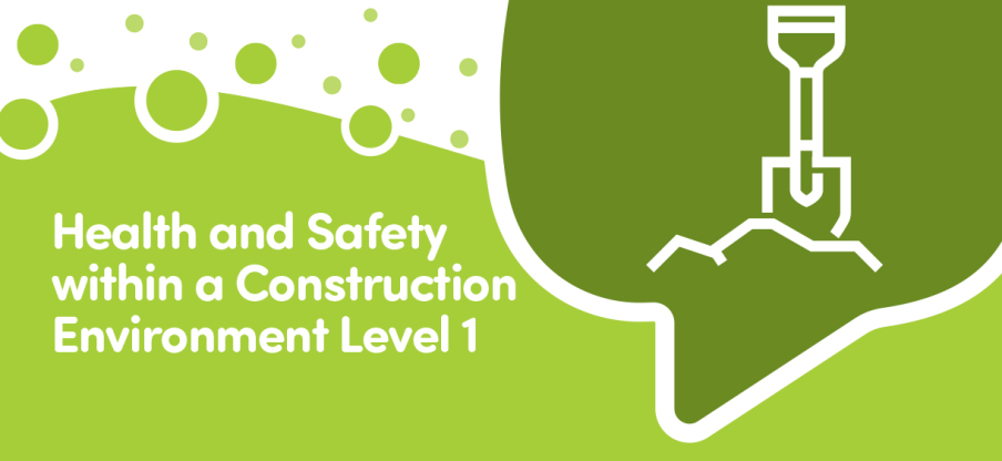 Health and Safety within a Construction Environment title infographic 