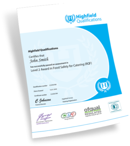 Food Safety Level 2 - Highfield Online Training