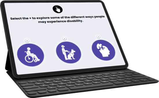 Interactive disability awareness training exploring different experiences of disability