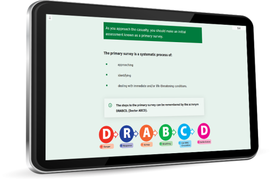 Highfield Online Training - EFAW new - tablet view